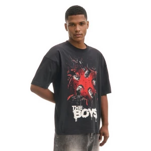 Cropp - Czarna koszulka The Boys - czarny