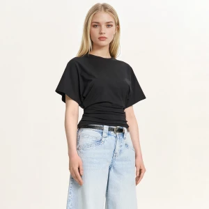 Zdjęcie produktu Cropp - Czarna koszulka typu kimono - czarny