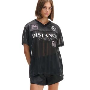 Cropp - Czarna koszulka w sportowym stylu - czarny