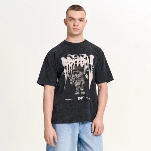 Zdjęcie produktu Cropp - Czarna koszulka z gangsta misiem - czarny