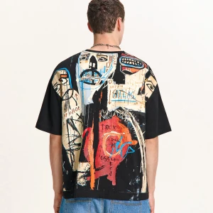 Zdjęcie produktu Cropp - Czarna koszulka z grafiką Jean-Michel Basquiat - czarny