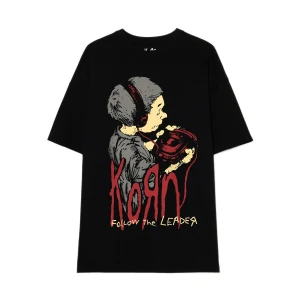 Cropp - Czarna koszulka z Korn - czarny