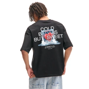 Cropp - Czarna koszulka z motywacyjnym sloganem - czarny