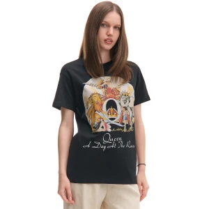 Cropp - Czarna koszulka z motywem Queen - czarny