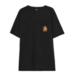 Cropp - Czarna koszulka z naszywką kaczki - czarny