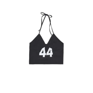 Cropp - Czarna koszulka z wiązaniem na szyi - czarny