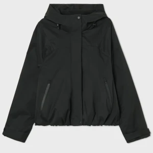 Cropp - Czarna kurtka anorak z kapturem - czarny