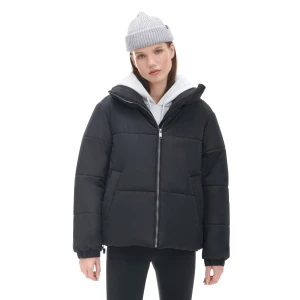 Cropp - Czarna kurtka puffer - czarny