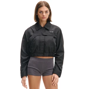 Cropp - Czarna kurtka z satynowym połyskiem - czarny