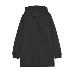 Cropp - Czarna parka z kapturem i regulacją - czarny