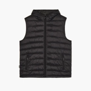 Cropp - Czarna pikowana kamizelka z etui - czarny