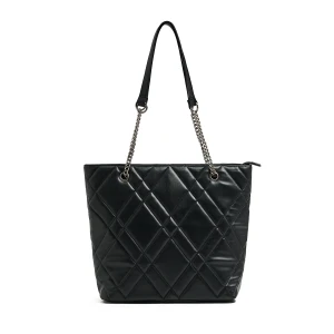 Cropp - Czarna pikowana shopperka - czarny