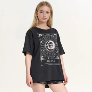 Cropp - Czarna piżama z astralnym motywem - czarny