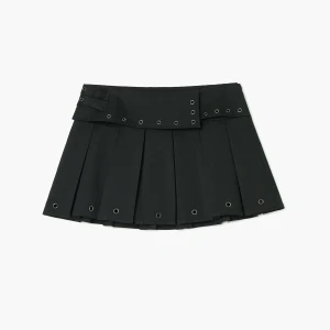 Cropp - Czarna plisowana spódnica mini - czarny