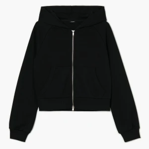 Cropp - Czarna rozpinana bluza z kapturem - czarny
