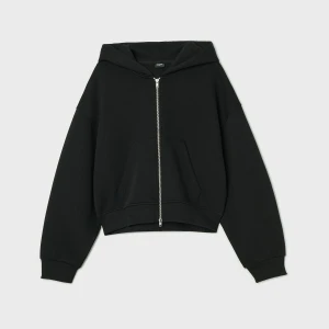 Cropp - Czarna rozpinana bluza ze scuby - czarny