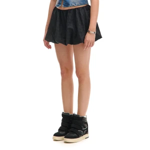 Cropp - Czarna spódnica bombka w kratę - czarny