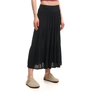 Cropp - Czarna spódnica maxi z wiskozy - czarny