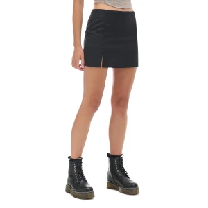 Cropp - Czarna spódnica mini z wiskozą - czarny