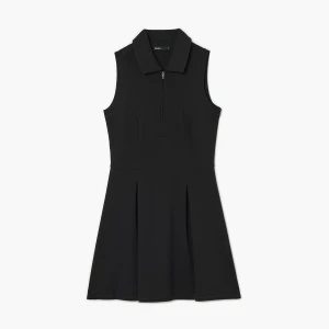 Cropp - Czarna sukienka mini z kołnierzykiem - czarny