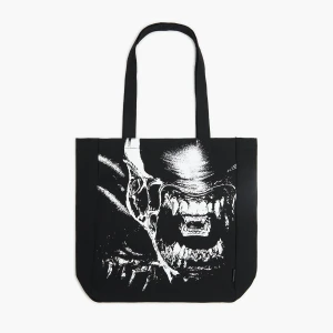 Cropp - Czarna torba shopper Alien - czarny