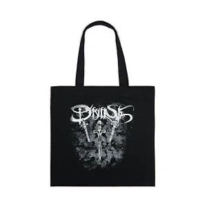 Cropp - Czarna torba shopper w stylu grunge - czarny