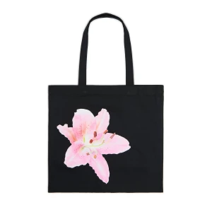Cropp - Czarna torba shopper z orchideą - czarny