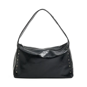 Cropp - Czarna torebka hobo z dżetami - czarny