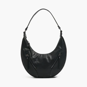 Cropp - Czarna torebka hobo z imitacji skóry - czarny