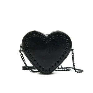 Cropp - Czarna torebka w kształcie serca - czarny