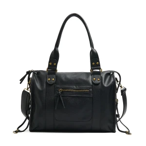 Cropp - Czarna torebka z imitacji skóry - czarny