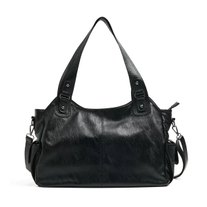 Cropp - Czarna torebka z imitacji skóry - czarny