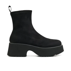 Cropp - Czarne botki z elastyczną cholewką - czarny
