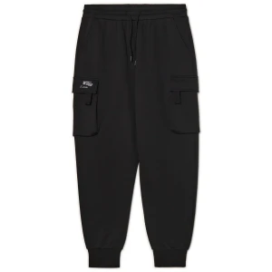 Cropp - Czarne dresowe joggery z kieszeniami cargo - czarny
