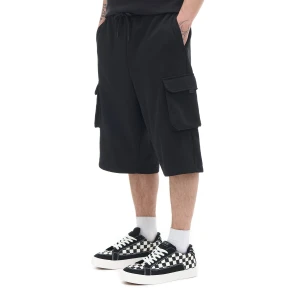 Cropp - Czarne dresowe szorty long - czarny