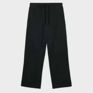 Cropp - Czarne dresy wide leg basic - czarny