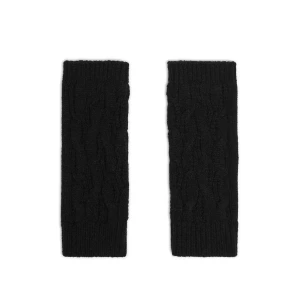 Cropp - Czarne dzianinowe mitenki - czarny