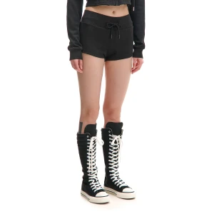 Cropp - Czarne dzianinowe szorty - czarny