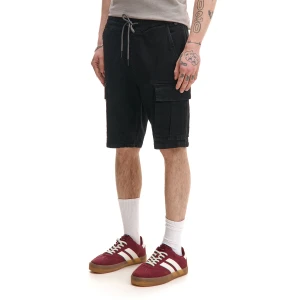 Cropp - Czarne jeansowe szorty joggery - czarny