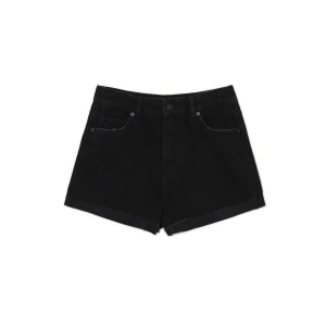 Cropp - Czarne jeansowe szorty mom - czarny