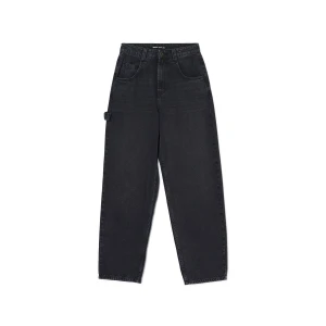 Cropp - Czarne jeansy baggy carpenter - czarny