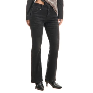 Cropp - Czarne jeansy bootcut z niskim stanem - czarny