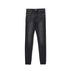 Cropp - Czarne jeansy skinny high waist - jasny szary