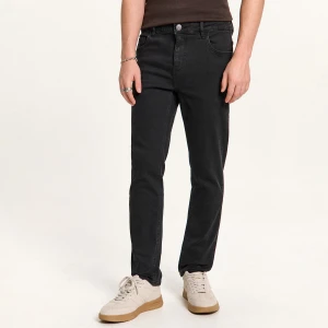 Cropp - Czarne jeansy skinny z efektem sprania - czarny