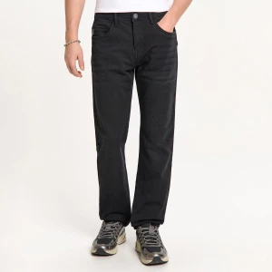 Cropp - Czarne jeansy slim regular - czarny