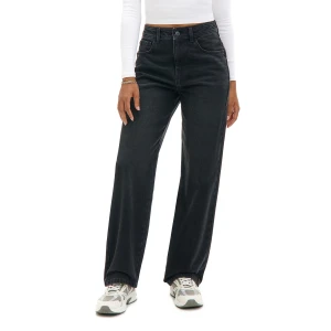 Cropp - Czarne jeansy straight PETITE - czarny