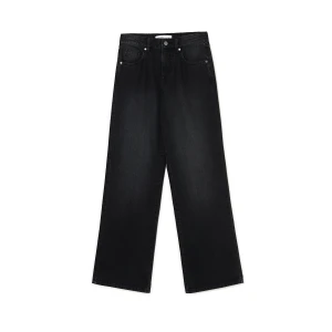 Cropp - Czarne jeansy straight regular - czarny
