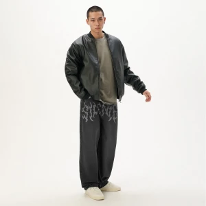 Cropp - Czarne jeansy super baggy - czarny
