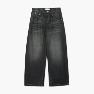 Cropp - Czarne jeansy typu barrel workwear - czarny