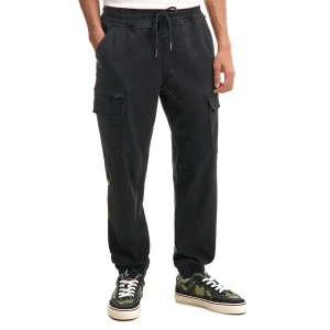 Cropp - Czarne joggery z kieszeniami cargo - czarny